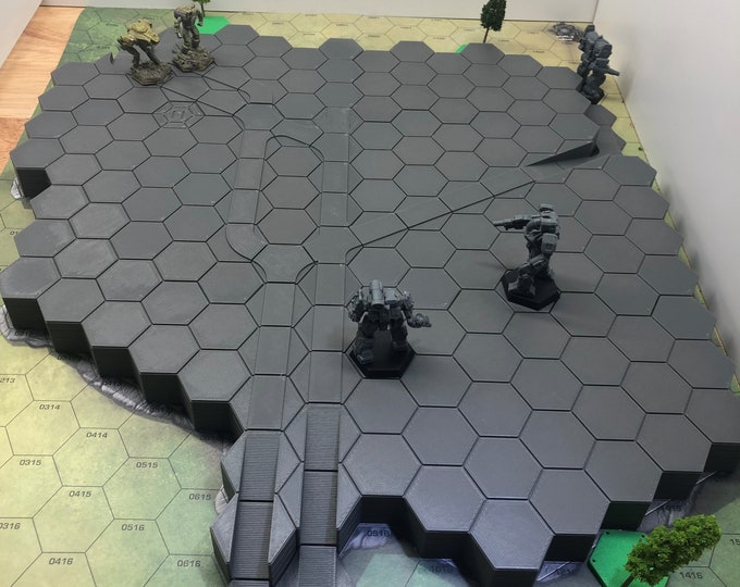 Hills for Grassland Forward Base Map Sheet - 3D Printed Battletech Terrain & Hills