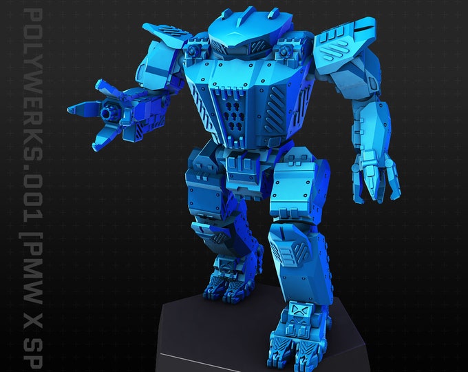 Black Star Miniature - Warlock 1A - PMW Original | BattleTech Miniatures | For Battletech / Alpha Strike / Mechwarrior
