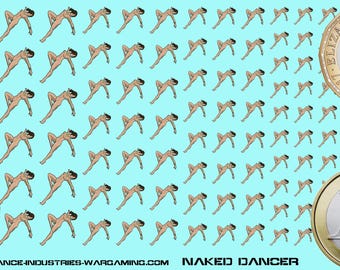 Generic Markers - Nose Art - Naked Dancer | American Mecha | Premium Decals |Compatible with BT and other 6mm Wargames