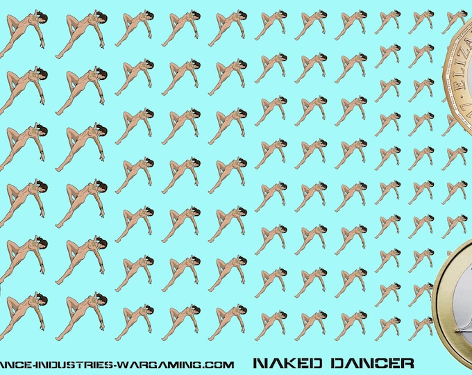 Generic Markers - Nose Art - Naked Dancer | American Mecha | Premium Decals |Compatible with BT and other 6mm Wargames