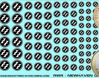 Periphery - Rim Worlds Republic - New Haven Gestapo | American Mecha | Premium Decals | Compatible with Battletech