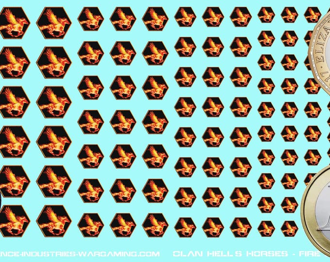 Clan Hell's Horses - Fire Galaxy | Premium Decals for BattleTech / Mechwarrior / Alpha Strike