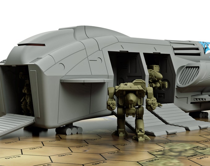 Clan Broadsword - MECHSCALE Dropship | DIW Exclusive | Compatible with BT/American Mecha and other tabletop games