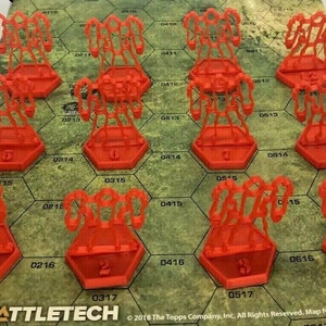 Radar Blips - 12x Steckbriefe nummeriert von 1-12 | Amerikanischer Mecha | Kompatibel mit BT und anderen 6 mm Tabletop Wargames