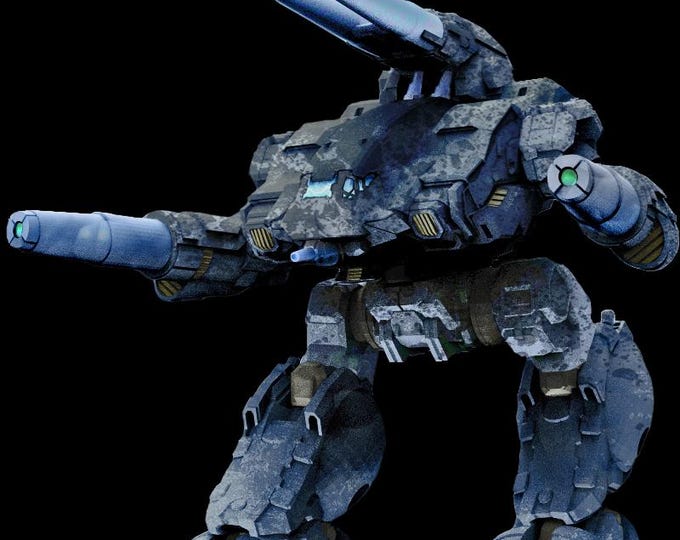 Stone Rhino (Behemoth) by Brian Banzai | American Mecha | Compatible with BT and other 6mm Tabletop Wargames