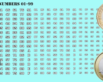 Generic Markers - B&W (White) Numbers - 01-99 | American Mecha | Premium Decals | Compatible with BT and other 6mm Wargames