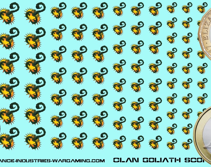 Clan Goliath Scorpion | Premium Decals for BattleTech / Mechwarrior / Alpha Strike