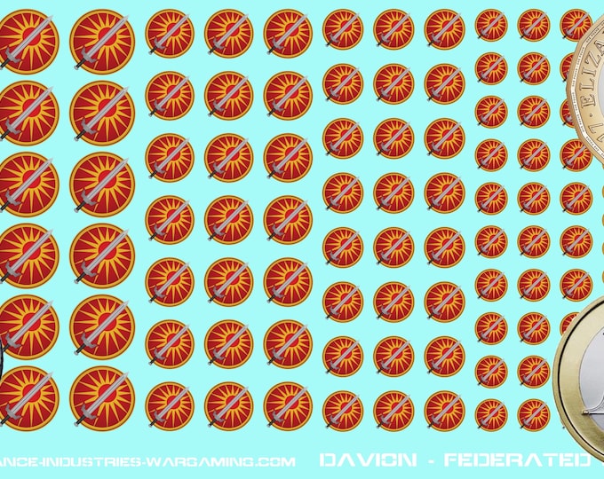 Federated Suns - House Davion | Premium Decals for BattleTech / Mechwarrior / Alpha Strike