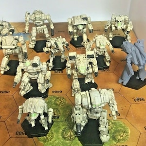 Force Pack 5 (5x Miniatures + Hex Base) | American Mecha | Compatible with BT and other 6mm Tabletop Wargames