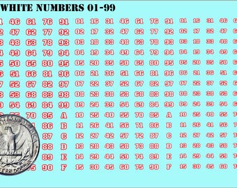 Generic Markers - Red & White Numbers - 01-99 | American Mecha | Premium Decals | Compatible with BT and other 6mm Wargames