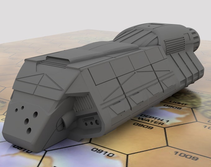 Hamilcar - Mapscale Military Dropship | DIW Exclusive | Compatible with BT/American Mecha and other tabletop games