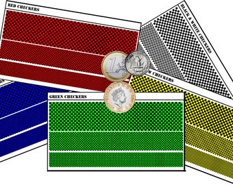 Coloured Checkers - Waterslide Decals compatible with BT/American Mecha