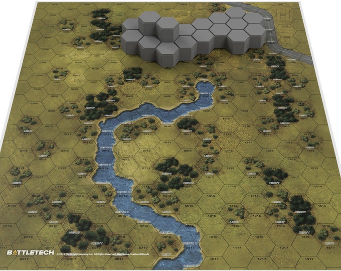 Hills for WWE2018 - ScatteredWoods Map - 3D Printed Battletech Terrain & Hills