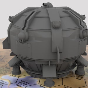 Fortaleza "Iberia" - Nave de desembarco militar a escala de mapas / Exclusiva de DIW / Mecha estadounidense / Compatible con BT y otros juegos de guerra de mesa de 6 mm