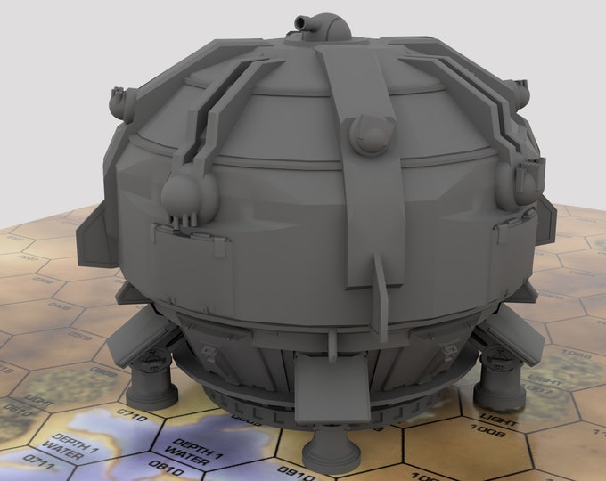 Fortress "Iberia" NuSeen - Mapscale Military Dropship | DIW Exclusive | American Mecha | Compatible with BT and other 6mm Tabletop Wargames