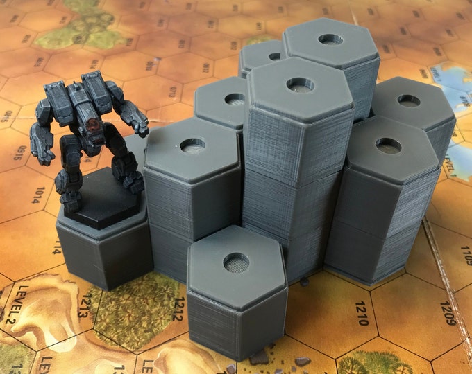 Mapscale Modular Hills System - 3D Printed Terrain & Hills compatible with BT/American Mecha