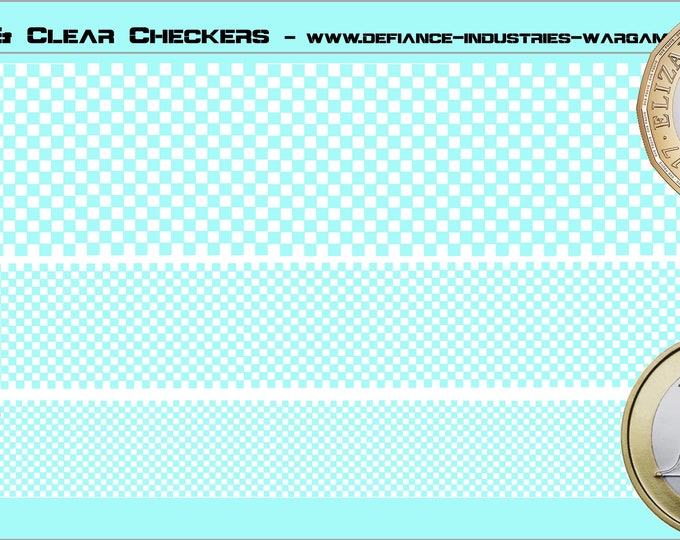 White & Clear Checkers - Premium Waterslide Decals compatible with BT/MW/MWO/American Mecha