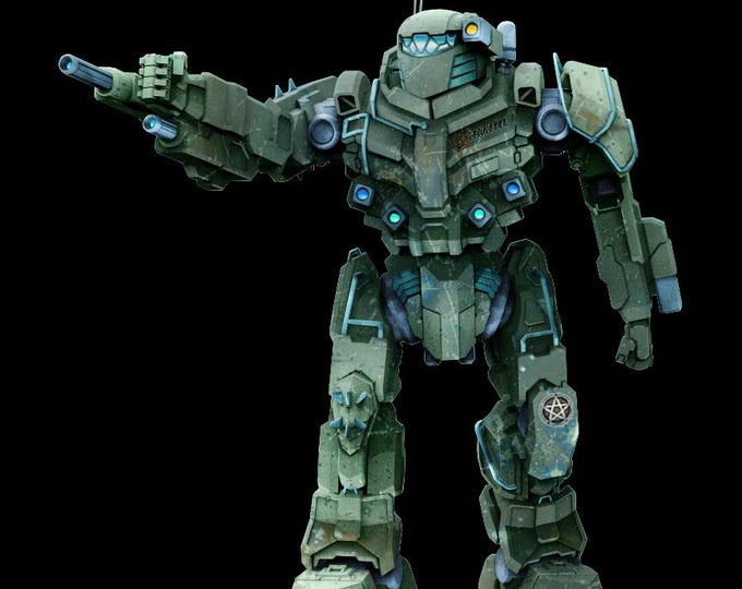 Black Knight by Brian Banzai | American Mecha | Compatible with BT and other 6mm Tabletop Wargames