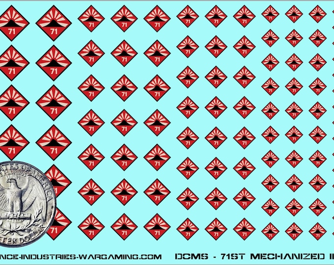 Draconis Combine - 71st Mechanised Infantry Regiment| Premium Decals for BattleTech / Mechwarrior / Alpha Strike