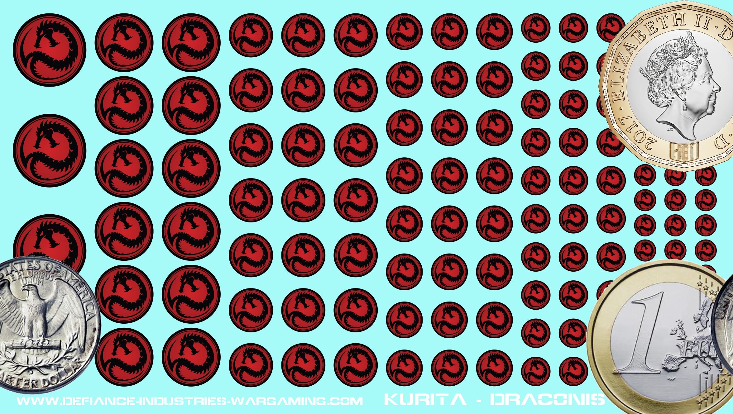 Draconis Combine House Kurita 126x Premium Waterslide Decals for