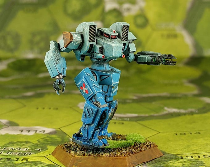 Tiburon - SirMortimerBombito Sculpt | American Mecha | Compatible with BT and other 6mm Tabletop Wargames