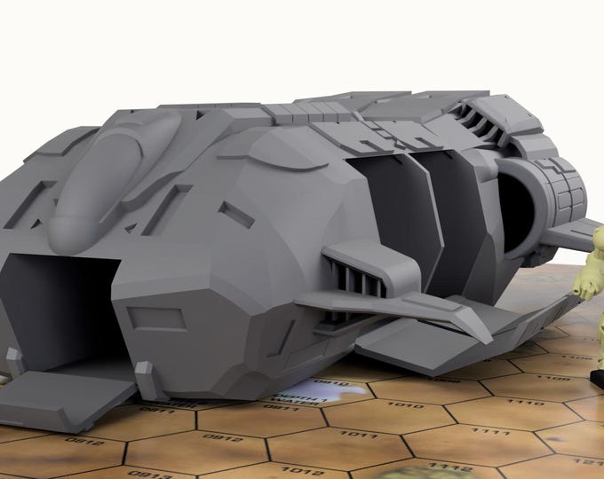Clan Broadsword - Mechscale Military Dropship | DIW Exclusive | American Mecha | Compatible with BT and other 6mm Tabletop Wargames