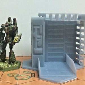 Mecha Repair Bay - Bâtiments à l'échelle de la carte | Mecha américain | Compatible avec BT et d'autres jeux de guerre sur table de 6 mm