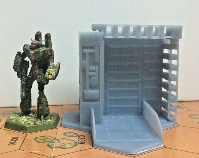 Mech Repair Bay - Mapscale Buildings compatible with BT/American Mecha and other tabletop games
