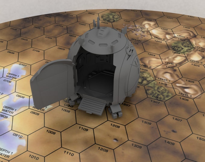 Drop Pod (Fits 1 mech)  - Mechscale Military Dropship | DIW Exclusive | BattleTech | For Battletech / Alpha Strike / Mechwarrior