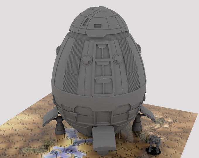 Aqueduct - Mapscale Civilian Dropship | DIW Exclusive | American Mecha | Compatible with BT and other 6mm Tabletop Wargames