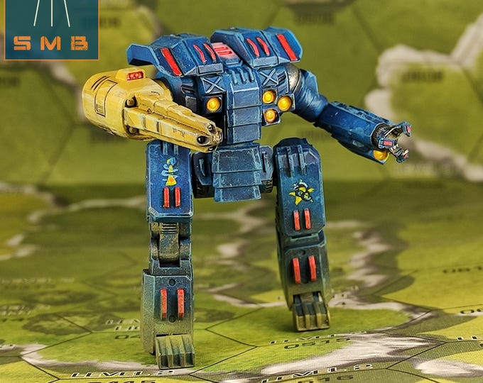 Burrock - SirMortimerBombito Sculpt | American Mecha | Compatible with BT and other 6mm Tabletop Wargames