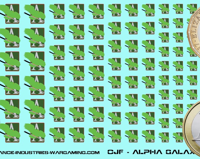Clan Jade Falcon - Galaxies & Keshiks | Premium Decals for BattleTech / Mechwarrior / Alpha Strike