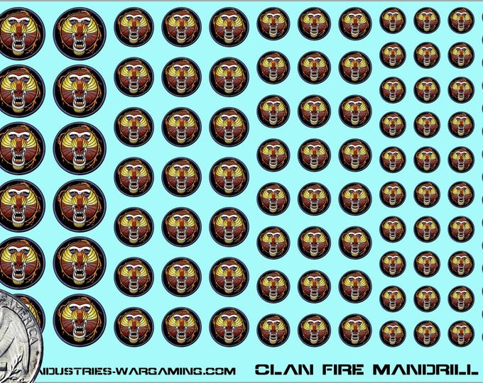 Clan Fire Mandrill | Premium Decals for BattleTech / Mechwarrior / Alpha Strike