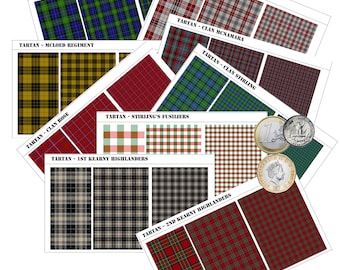Tartan Patterns - Waterslide Decals | American Mecha | Compatible with BT and other 6mm Tabletop Wargames