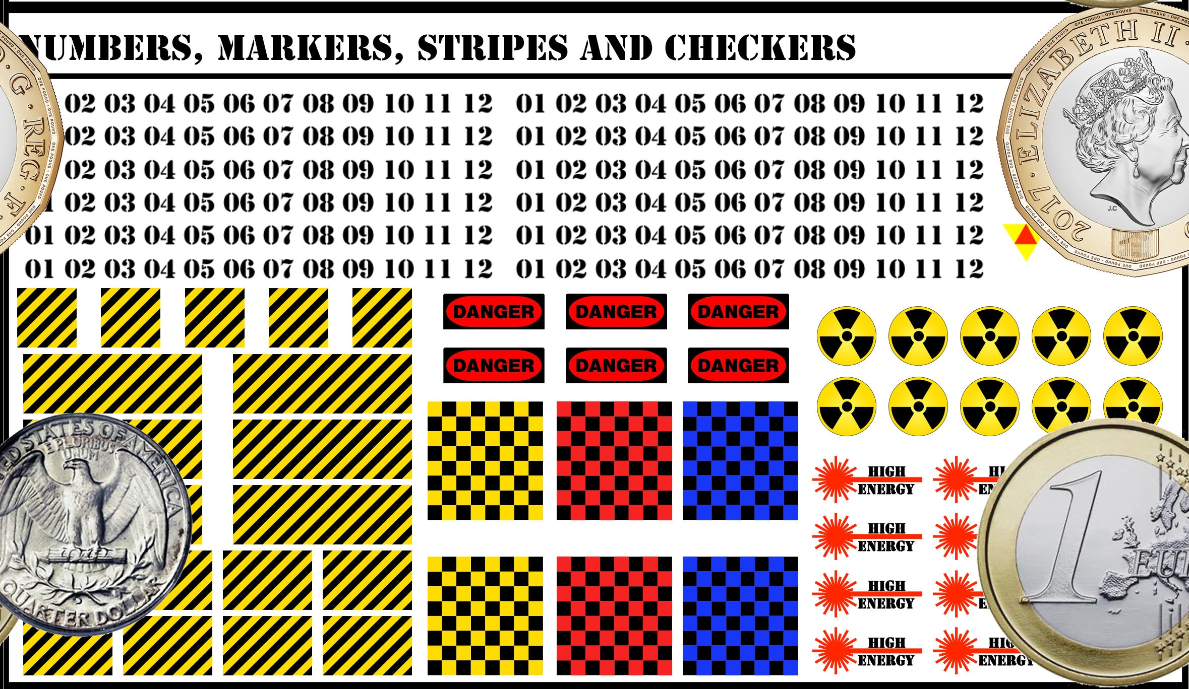 Generic Markers Waterslide Decals American Mecha Compatible with