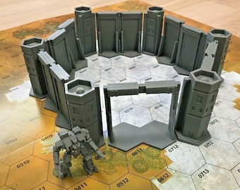Kiudo Fortress - Mapscale Buildings | American Mecha | Compatible with BT and other 6mm Tabletop Wargames