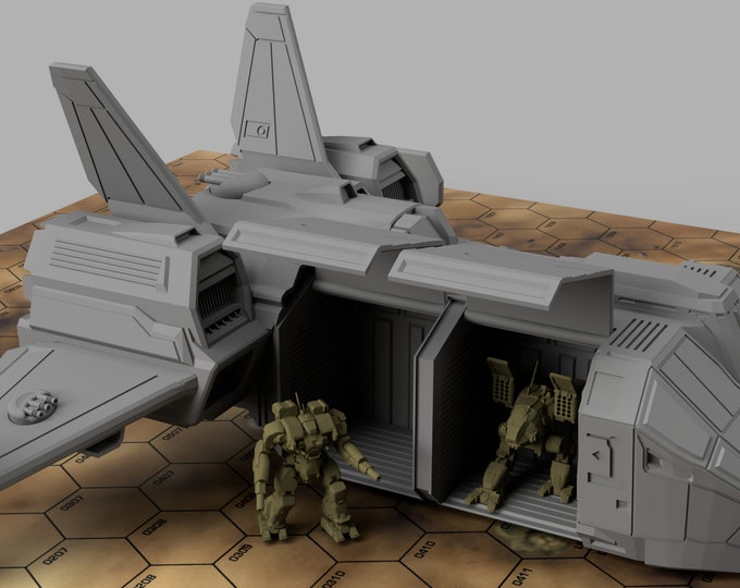 Leopard NuSeen - Mechscale Military Dropship | DIW Exclusive | BattleTech | For Battletech / Alpha Strike / Mechwarrior