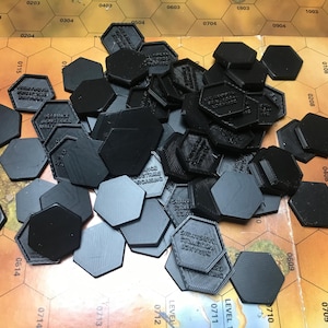 30mm/1.25&#39; plastic hex bases - Plastic | American Mecha | Compatible with BT and other 6mm Tabletop Wargames