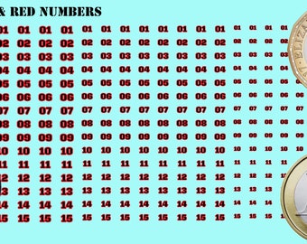 Generic Markers - Black & Red Numbers  | American Mecha | Premium Decals | Compatible with BT and other 6mm Wargames