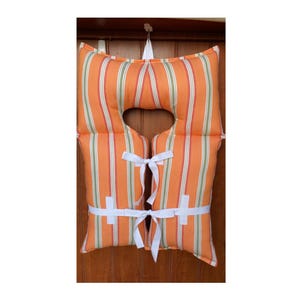 Vintage Life Jacket Wall Decor, Nautical Lake House Art, Coastal Beach Cabin Accent