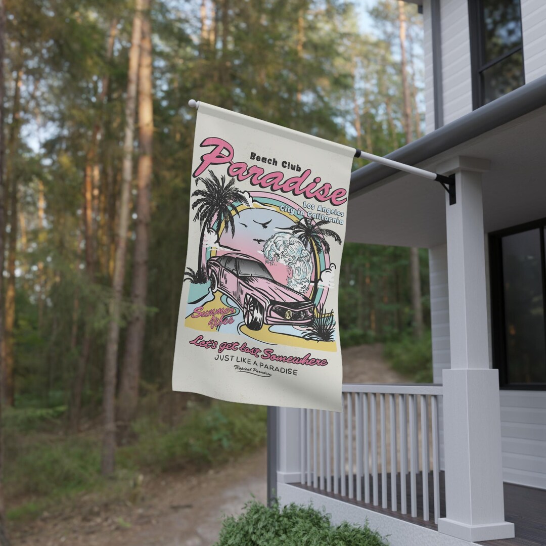 Beach Club Paradise Banner, Coastal Decor, Summer Vibe, Tropical Party ...