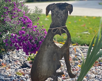Boxer Dog Metal Yard Art: Custom Garden Stake, Pet Memorial Gift