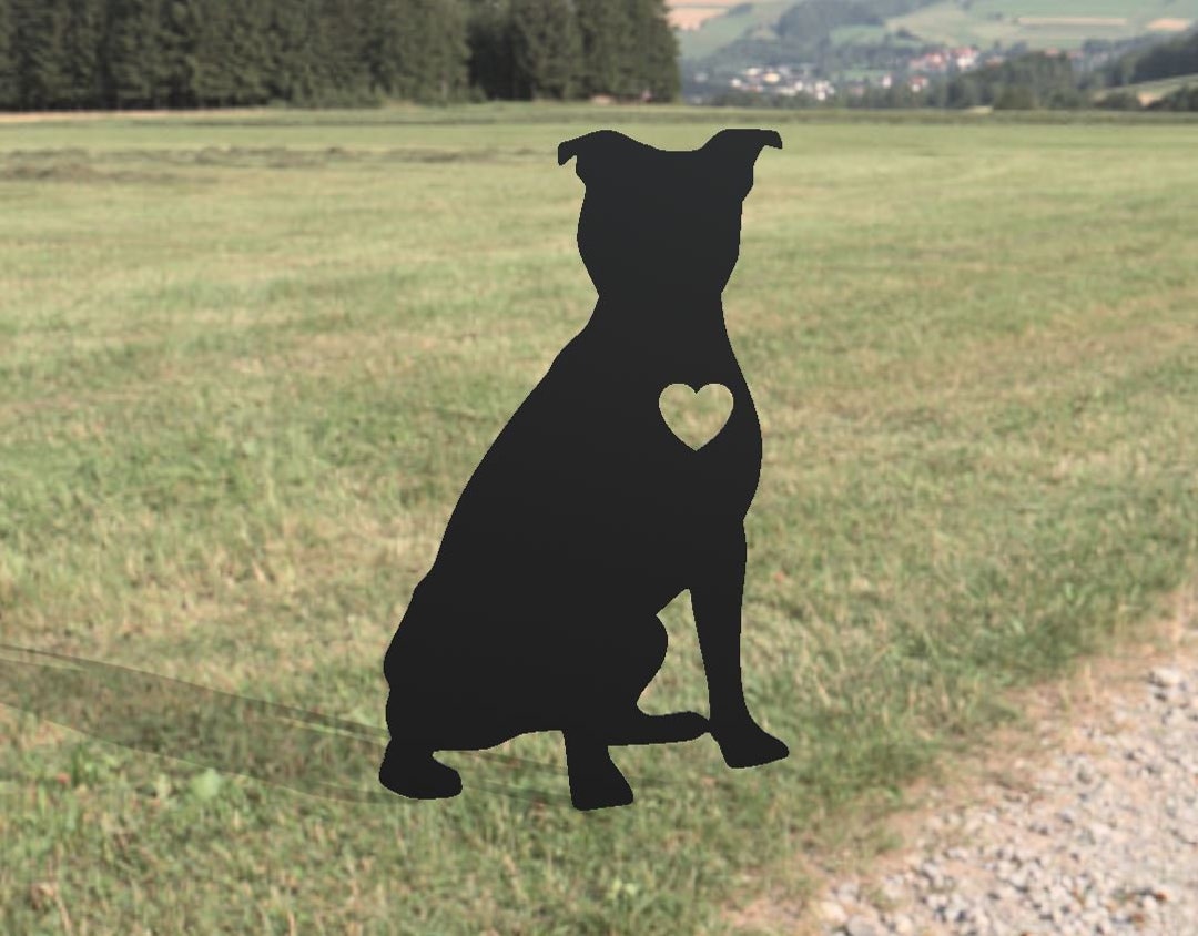 Dog Metal Yard Art Pit Bull Handmade Dog Metal Gift for Garden Outdoor Garden Stake Decor Art