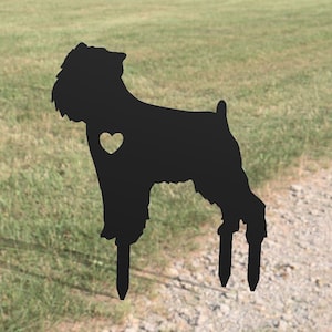 Personalized Miniature Schnauzer Metal Yard Art: Dog Memorial Garden Stake