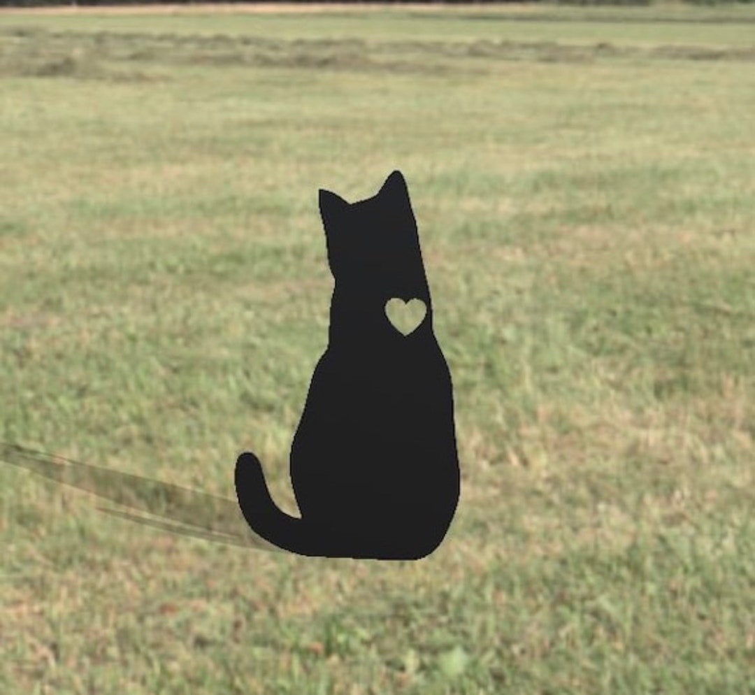 CAT - YARD ART - Custom Cat Metal Artwork Stylish Heart God Metal Art