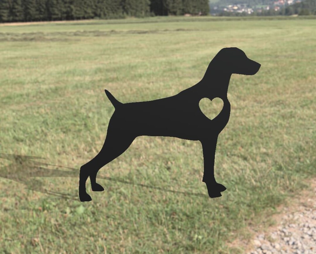 Dog Metal Yard Art Weimaraner Handmade Dog Metal Gift for Garden Outdoor Garden Stake Decor Art