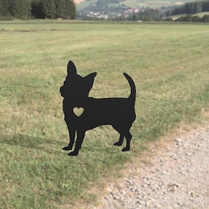 Dog Metal Yard Art - Chihuahua - Handmade Dog Metal Gift For Garden - Outdoor Garden Decor Art - Cute Pet Memorial - Gift Ideas