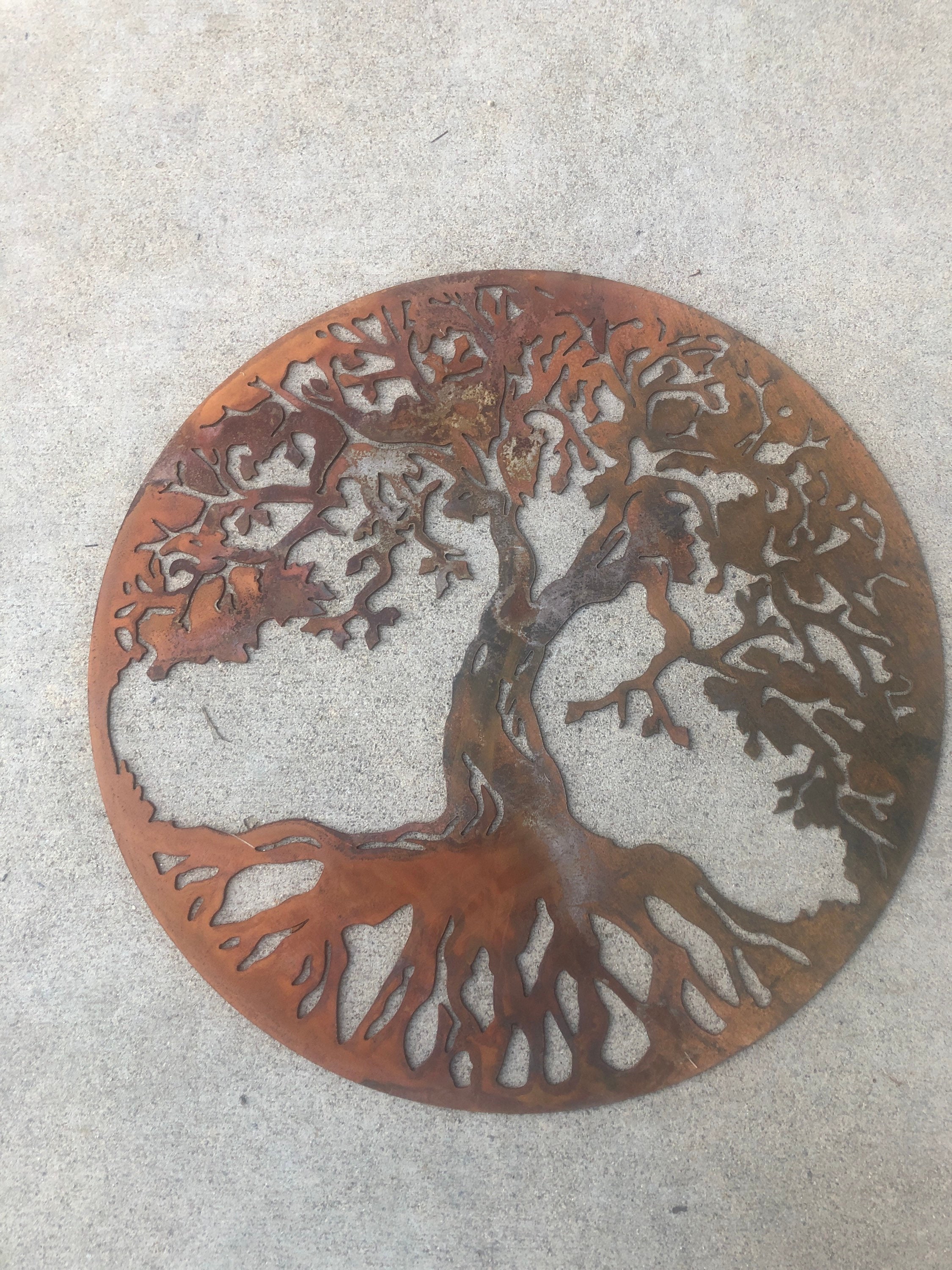 Metal árbol de la vida arte de la pared puede hacer pedidos | Etsy