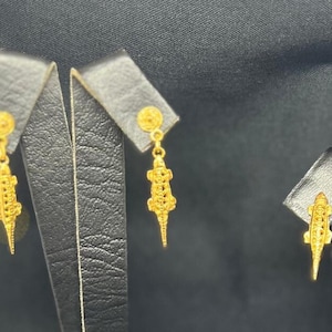 Precolumbian jewelry. earrings , lagartija earrings , pre colombinos 24kt gold plated. pre colombian