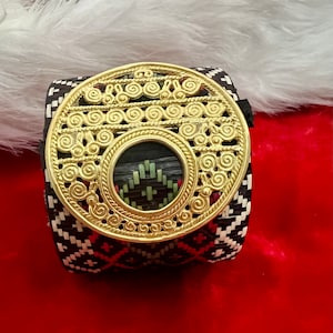 precolumbian jewelry , bracelet , cana flecha bracelet , pre colombinos, pre colombian, 24kt gold plated